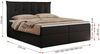 Boxspringbett, Polsterbett mit Bettkasten - PREMIUM-10 - 200x200cm - Schwarz Kunstleder - H3 Bild 5