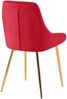 2er Set Esszimmerstuhl PUNAR - Samt Rot 50x53x86 cm Gold | Essstühle Esszimmerstühle Küchenstühle Wohnzimmerstühle Bild 5