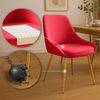2er Set Esszimmerstuhl PUNAR - Samt Rot 50x53x86 cm Gold | Essstühle Esszimmerstühle Küchenstühle Wohnzimmerstühle Bild 2