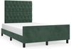 vidaXL Bettgestell ohne Matratze Dunkelgrün 120x190 cm Samt 3270599 Bild 2