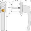 Abus Fenstergriffe FG210 weiß Griff abschließbar Fensterklinke mit Schloss Bild 2