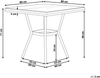 Gartentisch CASPRI II 80 cm 80 cm Glas Grau Bild 2