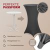 DETEX® Stehtischhusse 5er Set Anthrazit Grau 70-75cm Verstärkter Fußbereich 30°C Waschbar Stehtisch Hussen Stretch Bezug Bild 3