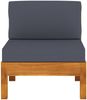 vidaXL 3-Sitzer-Gartensofa mit Dunkelgrauen Auflagen Massivholz Akazie 3057946 Bild 4