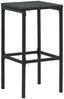 vidaXL Barhocker mit Kissen 4 Stk. Schwarz Poly Rattan 313446 Bild 3