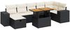 vidaXL 5tlg. Garten-Sofagarnitur mit Kissen Schwarz Poly Rattan Akazie 3328092 Bild 2