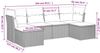 vidaXL 6-tlg. Garten-Sofagarnitur mit Kissen Braun Poly Rattan 3249852 Bild 3