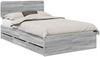 vidaXL Bettrahmen Graues Sonoma 120 x 190 cm Holzwerkstoff 3412211 Bild 2