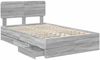 vidaXL Bettrahmen Graues Sonoma 120 x 190 cm Holzwerkstoff 3412211 Bild 5