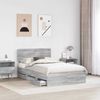 vidaXL Bettrahmen Graues Sonoma 120 x 190 cm Holzwerkstoff 3412211 Bild 3