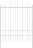 vidaXL Gartenzaun 6 pcs Weiß 170 x 225 cm Pulverbeschichteter Stahl 3360165 Bild 2