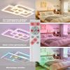 ZMH Deckenleuchte LED Deckenlampe Schlafzimmer - Wohnzimmerlampe Dimmbar mit Fernbedienung Schlafzimmerlampe Modern Design 45W RGB Farbwechsel Küchenlampe Eckig Deckenleuchten für Esszimmer Küche Bild 3