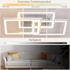 ZMH Deckenleuchte LED Deckenlampe Schlafzimmer - Wohnzimmerlampe Dimmbar mit Fernbedienung Schlafzimmerlampe Modern Design 45W RGB Farbwechsel Küchenlampe Eckig Deckenleuchten für Esszimmer Küche Bild 2