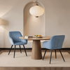 HOMAVO 2er Set 'YZ5' Esszimmerstuhl mit Armlehnen, Samt, 58 x 63 x 81 cm, Blau Bild 3