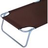 MC Star Gartenliege Sonnenliege klappbar mit Sonnenschutz Braun 187x58x36 cm, für Terrasse & Balkon Bild 2