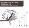 MC Star Gartenliege Sonnenliege klappbar mit Sonnenschutz Braun 187x58x36 cm, für Terrasse & Balkon Bild 4