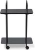 M2 Kollektion 'Doppio 1' Beistelltisch mit Rollen, Metall/MDF/Glas, schwarz Marmoroptik, 35 x 65 x 45 cm Bild 3