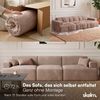 skølm 'Freki' Cloud Sofa 3 Sitzer, Vollschaumcouch mit Federkern und Vakuum-Kompression, kein Aufbau erforderlich, mit 3 Kissen, Cord taupe Bild 3