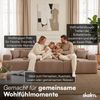 skølm 'Freki' Cloud Sofa 3 Sitzer, Vollschaumcouch mit Federkern und Vakuum-Kompression, kein Aufbau erforderlich, mit 3 Kissen, Cord taupe Bild 4