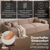 skølm 'Freki' Cloud Sofa 3 Sitzer, Vollschaumcouch mit Federkern und Vakuum-Kompression, kein Aufbau erforderlich, mit 3 Kissen, Cord taupe Bild 2