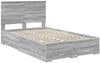 vidaXL Bettrahmen Graues Sonoma 120 x 190 cm Holzwerkstoff 3411337 Bild 4
