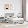 vidaXL Bettrahmen Graues Sonoma 120 x 190 cm Holzwerkstoff 3411337 Bild 3