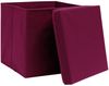 vidaXL Aufbewahrungsboxen mit Deckeln 4Stk. Dunkelrot 32x32x32cm Stoff 288342 Bild 3