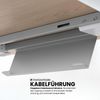 bümö manuell höhenverstellbarer Schreibtisch 180x80 in Eiche, Gestell in silber - PC Tisch höhenverstellbar & groß, höhenverstellbarer Tisch Büro, großer Computertisch verstellbar, X19-E-SS Bild 5