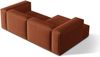 Micadoni Ecksofa Nuria 3-Sitzer Links Strukturierter Stoff Ziegel Bild 4