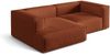 Micadoni Ecksofa Nuria 3-Sitzer Links Strukturierter Stoff Ziegel Bild 3