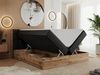 Boxspringbett mit Kopfteil und Topper, Polsterbett - ALBERO 1 - 120 x 200 cm - Schwarz Kunstleder - H4 Bild 3