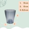 GarPet Blumentopf 4er Set Orchideentopf Rauchfarbig Orchideen Übertopf Kunststoff 13 cm Bild 2