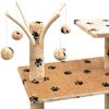 vidaXL Katzen-Kratzbaum 125 cm Beige mit Pfoten-Aufdruck 170483 Bild 4