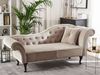 Chaiselongue Samtstoff beige rechtsseitig LATTES Bild 3