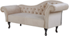 Chaiselongue Samtstoff beige rechtsseitig LATTES Bild 4