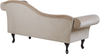Chaiselongue Samtstoff beige rechtsseitig LATTES Bild 5
