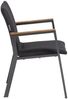 Kettler Stapelsessel Rasmus Alu anthrazit/Sunbrella® sooty mit Teak Stapelstuhl 62x60x85 cm Bild 3