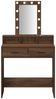 vidaXL Schminktisch mit Speicher Braun 79 x 41 x 140 cm Holzwerkstoff 865169 Bild 5