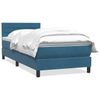 vidaXL Boxspringbett mit Matratze Dunkelblau 80x220 cm Samt 3316333 Bild 2