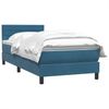vidaXL Boxspringbett mit Matratze Dunkelblau 80x220 cm Samt 3316333 Bild 3