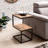 Wohnling Beistelltisch OLAKA S-Form Akazie Massivholz / Metall 45 x 60 x 30 cm Bild 4