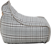 Beliani 'Drop' Sitzsack, Grau kariert, 73 x 75 cm, Stoff Bild 5