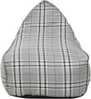 Beliani 'Drop' Sitzsack, Grau kariert, 73 x 75 cm, Stoff Bild 4