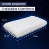casimum Nackenstützkissen Comfort Nackenkissen klassische Form & große Liegefläche, Füllung: Memory Foam, Bezug: Grau, Seitenschläfer, Rückenschläfer, Ergonomisches Nackenkissen, HWS Kopfkissen, 70x40 cm, mit grauem Bezug Bild 3