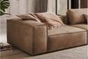 KAWOLA Sofa CARMO 3-Sitzer Leder taupe 68 x 118 x 266 cm Bild 4
