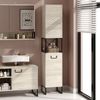 Badschrank Vionna Eiche/Schwarz 36 x 185 cm mit 2 Türen Vicco Bild 3