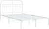 vidaXL Bettgestell mit Kopfteil Metall Weiß 120x190 cm 376646 Bild 3