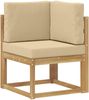 vidaXL Outdoor-Sofagarnitur mit Kissen 7 pcs Weiß und Beige 3387307 Bild 4