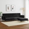 vidaXL Schlafsofa 2-Sitzer mit Fußhocker Schwarz Samt 3258154 Bild 3