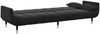 vidaXL Schlafsofa 2-Sitzer mit Fußhocker Schwarz Samt 3258154 Bild 5